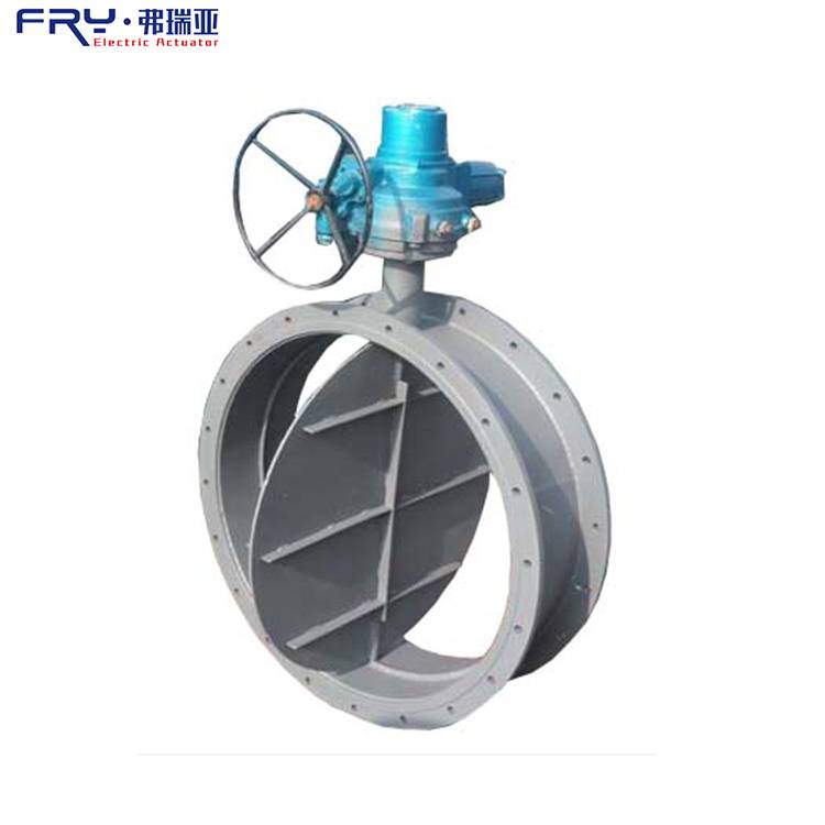 90 Degree Angle Steel High Temperature Electric Damper Butterfly Valve